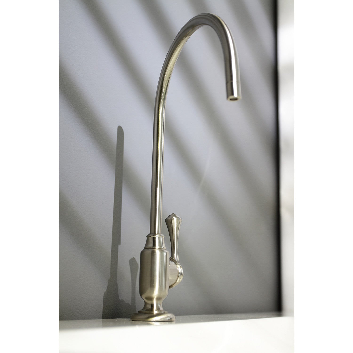 Kingston Tulare KS5198BL - Vintage Single-Handle 1-Hole Deck Mount Water Filtration Faucet, Brushed Nickel — thumbnail 2